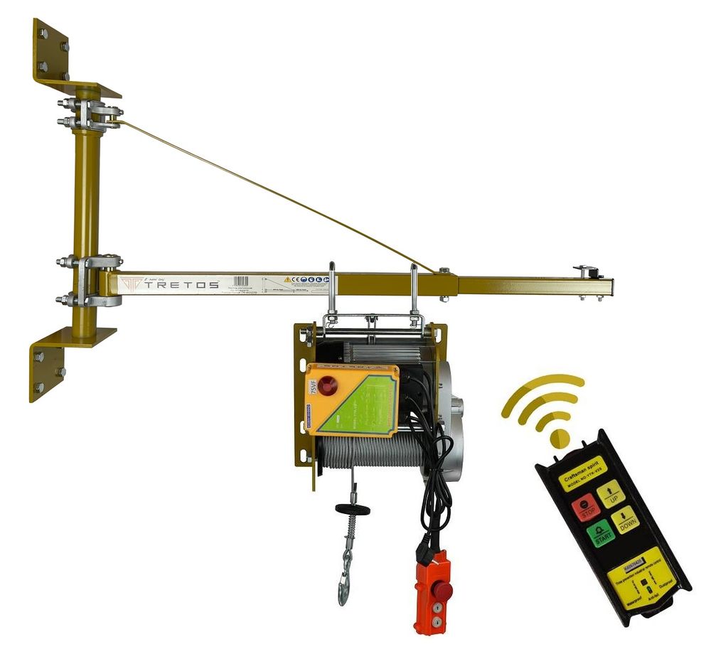 Wciągarka budowlana Treto Military na ramieniu roboczym 1